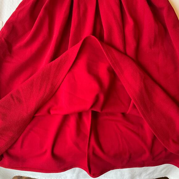 Lularoe Women’s Short Sleeve Screw Neck Knee Length Dress size XS, Red & Green - Picture 8 of 11